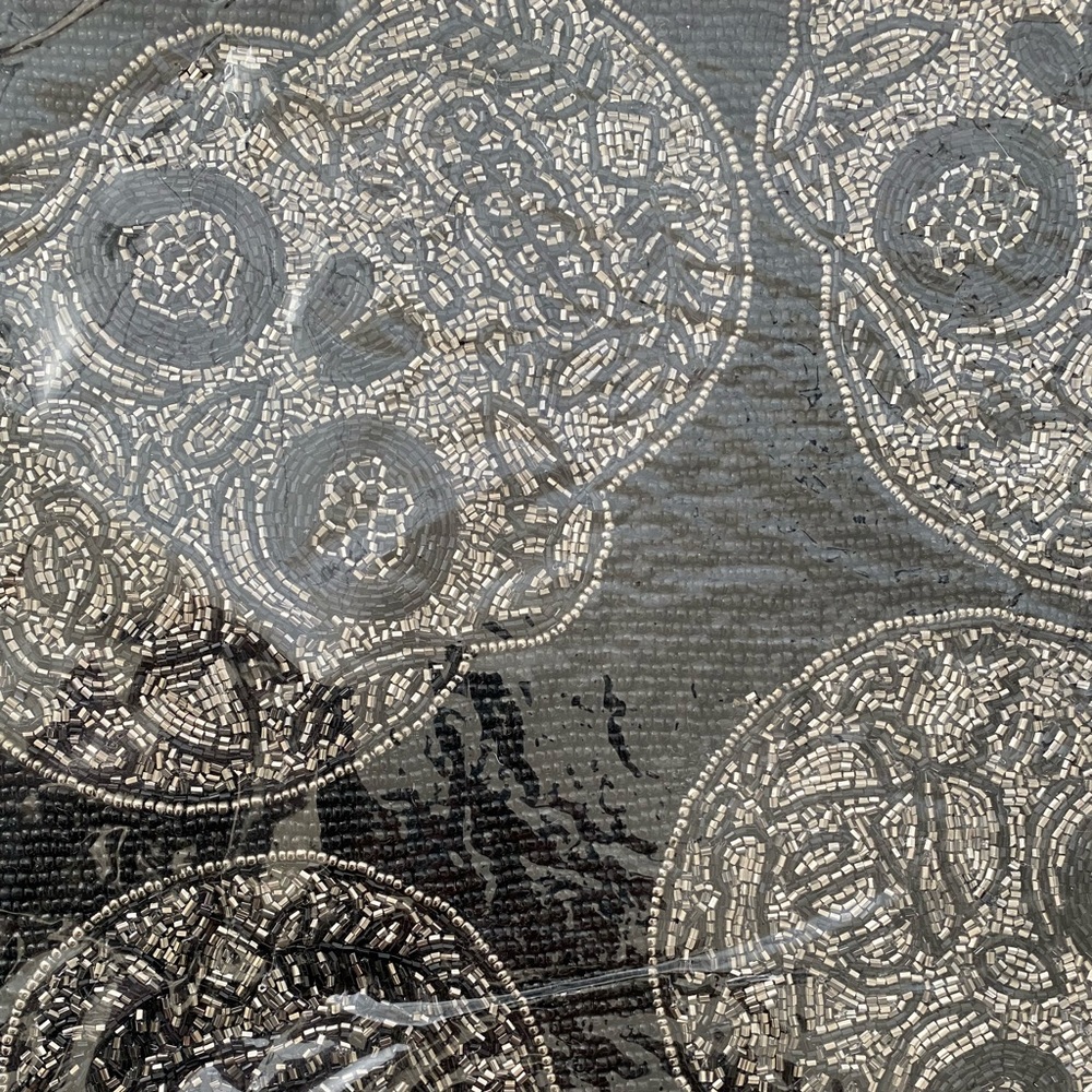 Beaded Skull Table Centerpiece